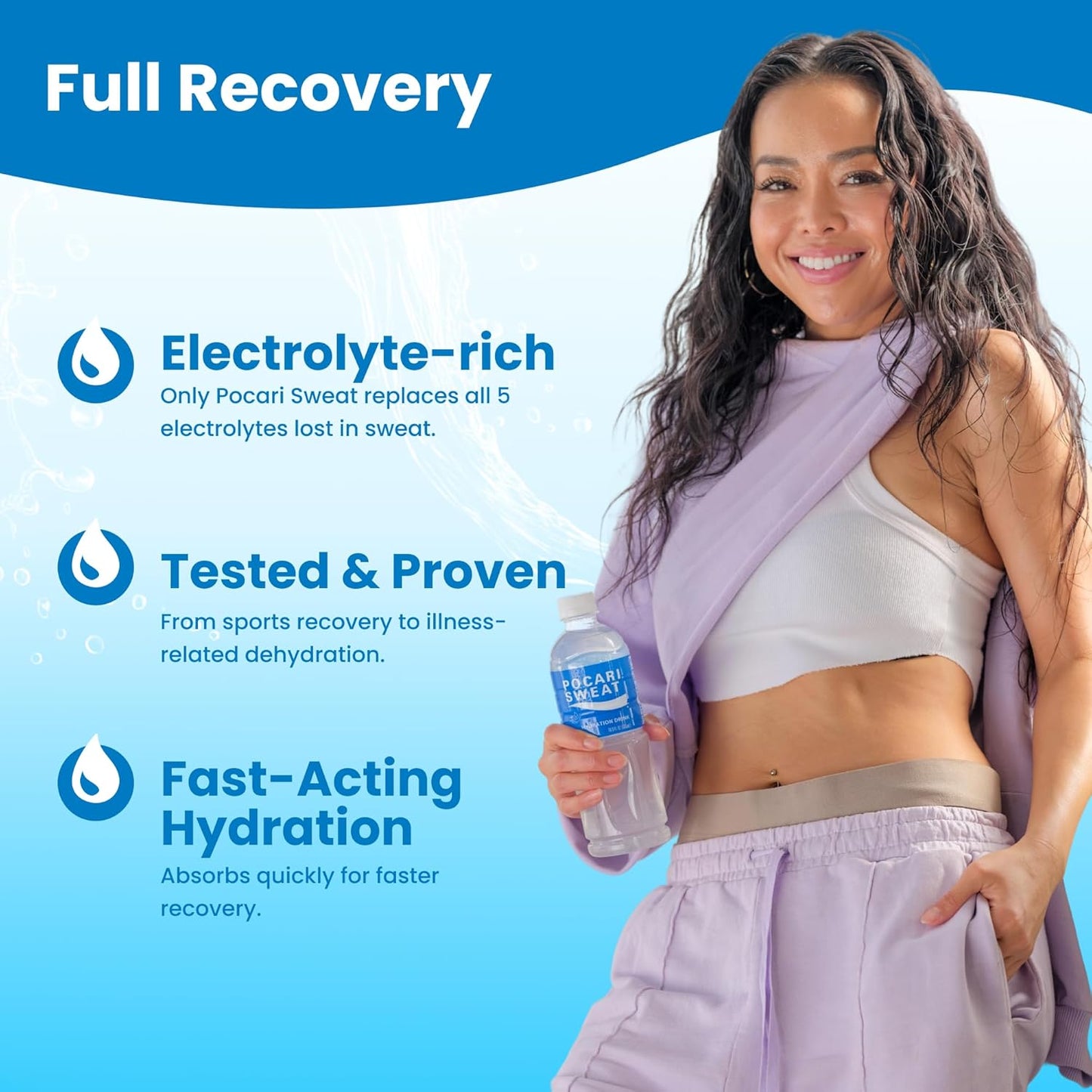 Pocari Sweat Electrolyte Drink, 12 Pack of 16.9 fl